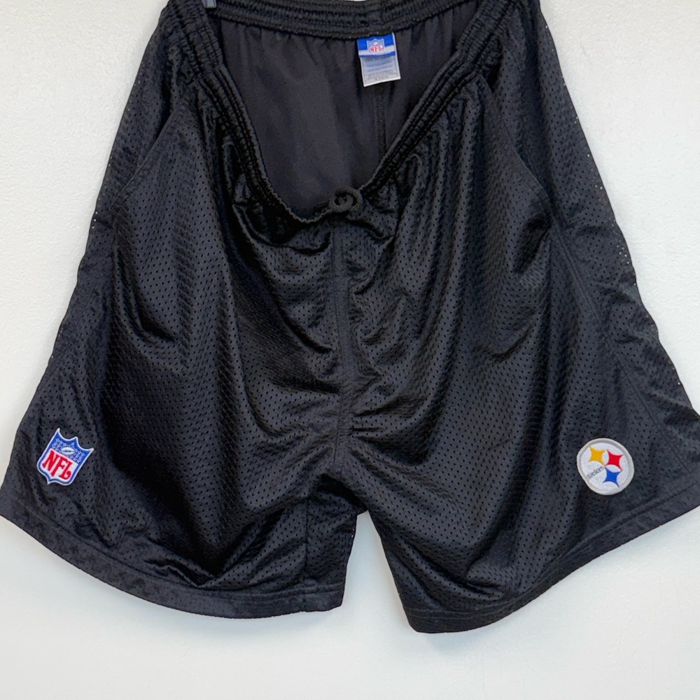 NFL Pittsburgh Steelers Black Mesh Shorts